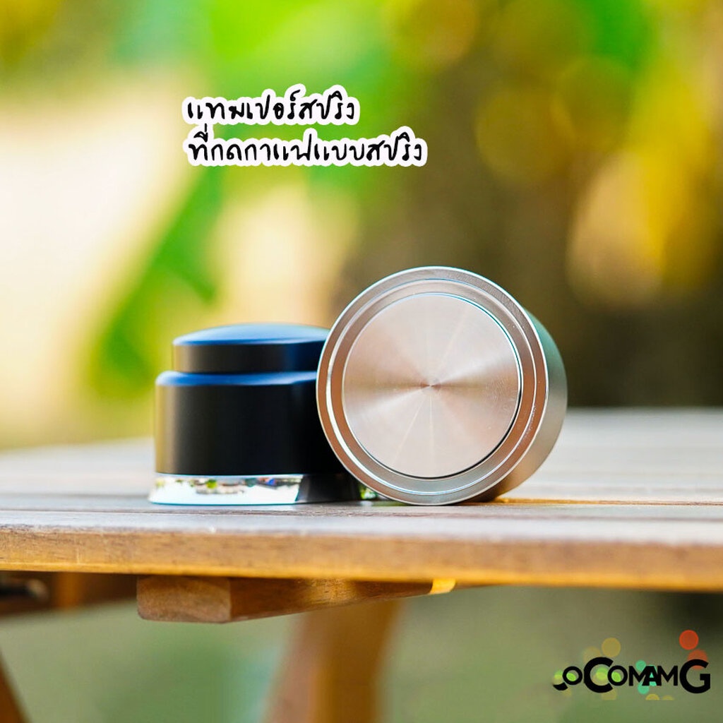 แทมเปอร์กดกาแฟสปริง-แบบหน้าเรียบ-สแตนเลส-หน้า51mm-53mm-58mm