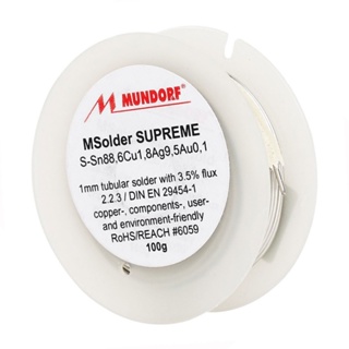 สินค้า ของแท้ Mundorf supreme 9.5% silver gold solder แบ่งขายราคาต่อ1เมตร  ร้าน All Cable