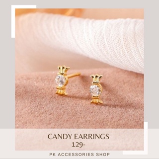 Candy Earrings ต่างหู candy ก้านเงินแท้ 925 Sterling Silver พร้อมส่ง