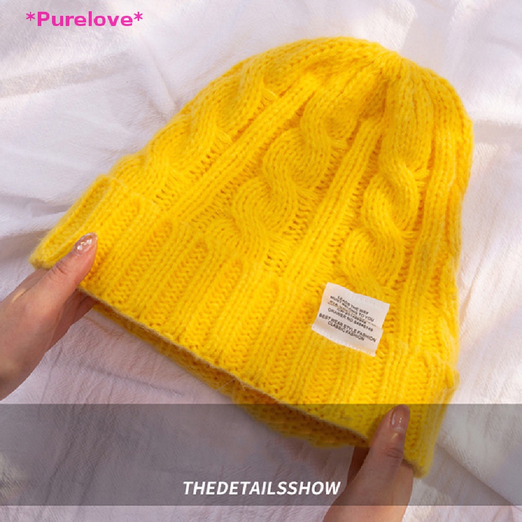 purelove-gt-หมวกบีนนี่-ผ้าถัก-ให้ความอบอุ่น-แฟชั่นฤดูหนาว-สําหรับผู้หญิง