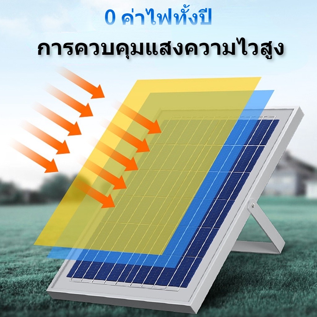 ภาพสินค้าไฟพลังงานแสงอาทิตย์ Solar lights 500Wไฟโซล่า ไฟสปอตไลท์ ไฟ กลางแจ้งกันน้ำ IP67 ลท์ไฟสวน Solar Cell จากร้าน 53gcp1gffn บน Shopee ภาพที่ 7