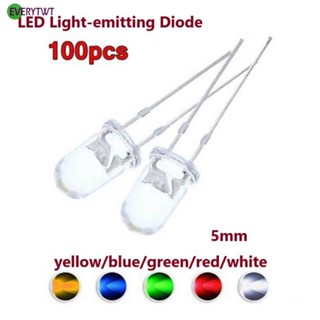 [CRAZY SALE]100PCS Super Bright LED 5mm Red/Blue/Green/White/Yellow LED Transparent Bulb