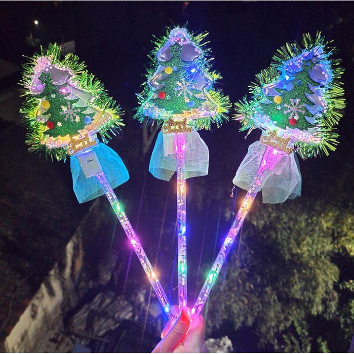ไม้กายสิทธิ์เรืองแสง-led-รูปต้นคริสต์มาส-ของเล่นสําหรับเด็ก