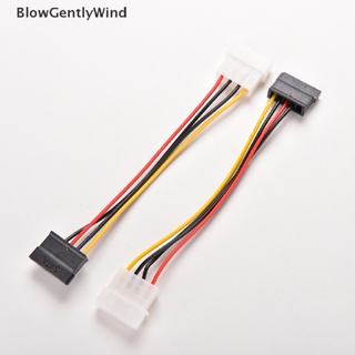 Blowgentlywind สายเคเบิลอะแดปเตอร์ฮาร์ดไดรฟ์ IDE Molex เป็น 15-Pin Serial ATA SATA 4 Pin 1 ชิ้น
 Bgw