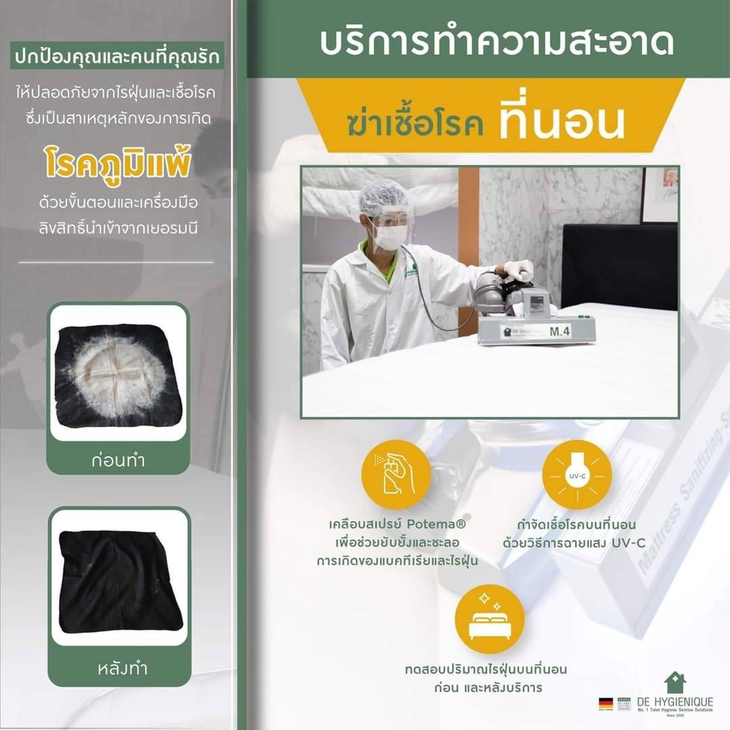 hygienique-fresh-alcoholแอลกอฮอล์75-พร้อมคูปองทำความสะอาดบนที่นอนด้วยระบบซานิไทส์ซิ่ง