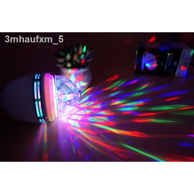 หลอดไฟ-led-rgb-หมุนอัตโนมัติ3w-e27ไฟเวทีไฟปาร์ตี้ดิสโก้ไฟเวทีไฟเวทีคริสตัลบอลหลอดไฟหมุน-rgb