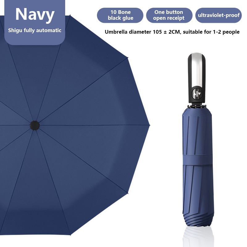 uv-sunscreen-ร่มอัตโนมัติ-automatic-weather-umbrella-dual-use-automatic-open-close-bluey