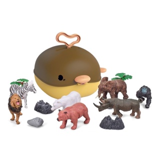 Animal World Set in Backpack ชุดกระเป๋าสวนสัตว์ 2 In 1 ของเล่นเด็ก