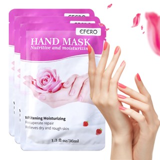 EFERO 30Pair Rose Hand Mask Spa Gloves Whitening Peeling Hand Mask Remove Dead Skin Hand Essence Exfoliating Hand Patche