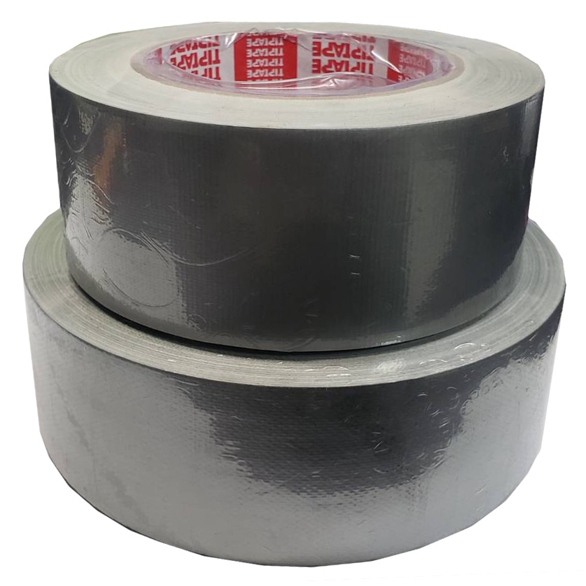 เทปดักส์-pvc-duct-tape-เทปพันท่อแอร์สีเทา-มีกาว-tiptape-duct-tape-48mm-x-50y