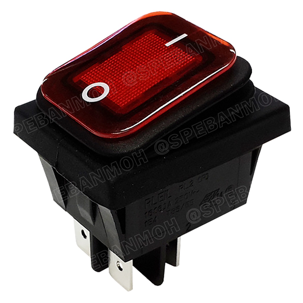 [ 1 ชิ้น ] RL2P-23N 24V แดง Red RLEIL Rocker Switch Switch RL2P RL2P-21 ...