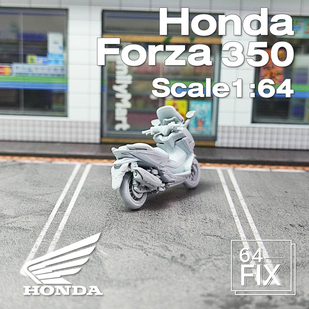 model-honda-forza-350-1-64-ทำสีรองพื้นขาว