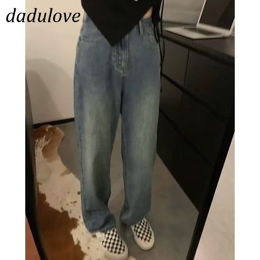 dadulove-new-korean-version-of-ins-large-size-washed-jeans-high-waist-loose-niche-womens-wide-leg-pants