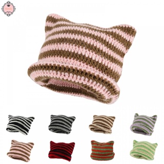 Women Vintage Cat Beanie Beanies Fox Hat Slouchy Beanies Crochet Hats for Women