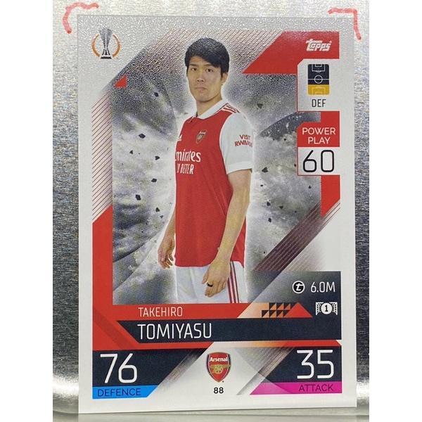 การ์ดนักฟุตบอล-takehiro-tomiyasu-2022-23-การ์ดสะสม-arsenal-fc-อาร์เซนอล-การ์ดนักเตะ-อาเซนอล