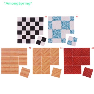 Amongspring&gt; ใหม่ พร็อพห้องครัว ห้องน้ํา ห้องรับประทานอาหาร บ้านตุ๊กตา ขนาด 1:12 30X30 มม. DIY 9 ชิ้น