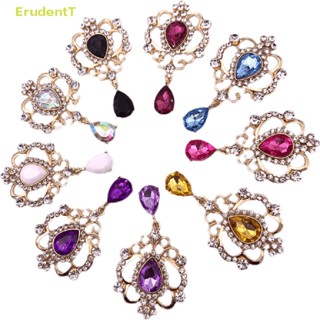 [ErudentT] สีทอง ด้านล่างแบน เข็มกลัด พลอยเทียม ตกแต่ง แฟชั่น เครื่องประดับ DIY จี้ แฮนด์เมด อุปกรณ์เครื่องประดับ [ใหม่]