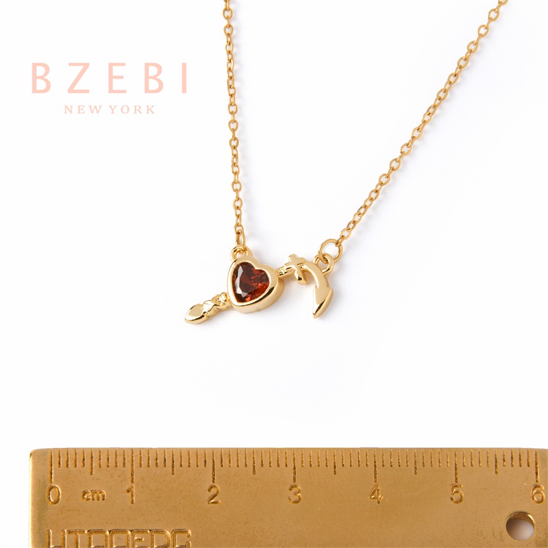 bzebi-สร้อยคอ-สร้อยโซ่-สร้อยจี้หัวใจ-แฟชั่น-ผู้หญิง-necklace-สเตนเลส-จี้ลูกบาศก์-เพทาย-สไตล์ญี่ปุ่นเกาหลี-สําหรับผู้หญิง-179n