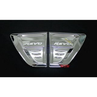 คิ้วตกเเต่งเเก้ม REVO แก้มข้าง Side Vent Toyota Revo Rocco 15-22 สีดำด้าน โคร car door handle T11