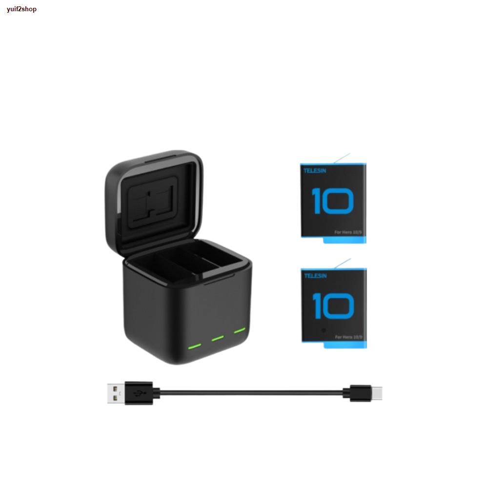 จัดส่งได้ตลอดเวลา♦ Telesin Battery GoPro Hero 10/9 Black แบตเตอรี่