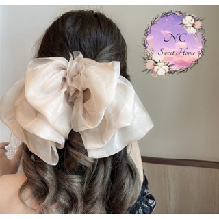 New!!💗พร้อมส่ง💗กิ๊บโบว์ติดผมแบบสปริง ผ้าชีฟองพองตัวสวย ตรงปก โบว์ขนาดใหญ่ กิ๊บติดผมสไตล์เกาหลี