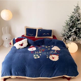 🎄เก็บโค้ดหน้าร้าน🎄[PRE-ORDER] เซ็ตผ้าปูที่นอน Christmas Collection ผ้ากำมะหยี่่  #0981
