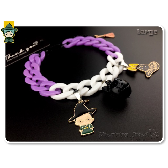 ปลอกคอ-สร้อยคอสำหรับน้องหมาและน้องแมวสุด-trendy-ลาย-mcgonagal-จาก-harry-potter-collection-pet-collars-large-size