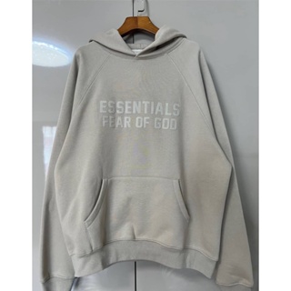 FEAR OF GOD FOG ESSENTIALS COTTON HOODIE เสื้อฮู้ดดี้ กันหนาวแขนยาว แบรนด์เฟียร์ออฟก๊อด เอฟโอจี เอสเซนเชียล ตัวหนังสือโล