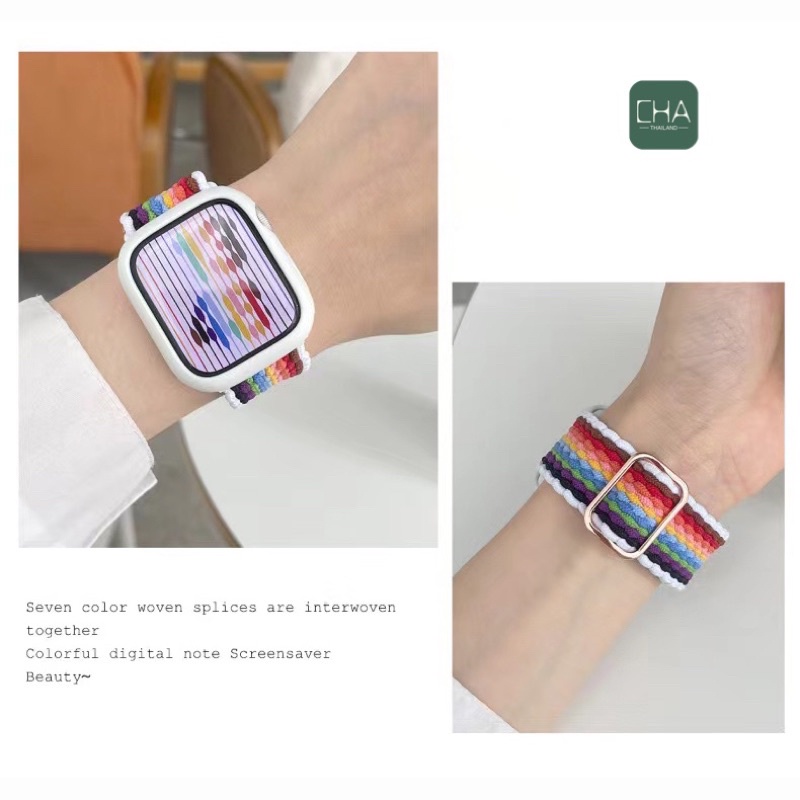 สาย-ปรับได้-44-40-45-41-สําหรับ-watch-series-8-7-6-5-4-สาย-smart-watch-ยืดเเท้-ผ้าใหม่สีใหม่-สายนาฬิกา-smart-watch