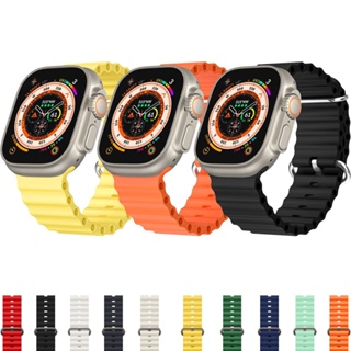 สายนาฬิกาข้อมือซิลิโคน สําหรับ Apple watch Series 8 7 SE 6 5 4 Ultra 49 มม. 45 มม. 41 มม. iWatch