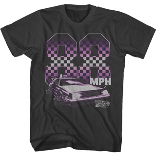 Checkerboard 88 MPH Back To The Future T-Shirt เสื้อยืด เสื้อยืดสีขาว เสื้อยืดสวยๆ