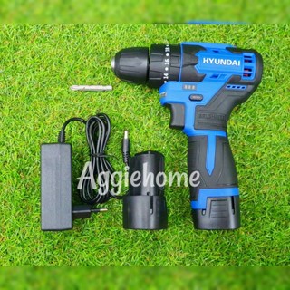 HYUNDAI สว่านกระแทก ไร้สาย 12V. รุ่น HD-620H-BL (แบตเตอรี่ 1.5 Ah 2ก้อน+ที่ชาร์จ) มอเตอร์ Brushless สว่าน ไร้สาย