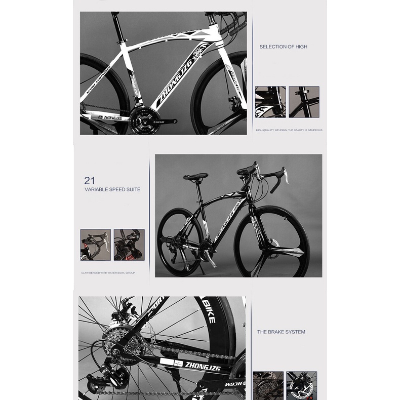 ผ่อน0-จักรยานเสือภูเขา-มีเกียร์-21-speed-จักรยานฟิกเกียร์-เสือหมอบ-ขนาดเฟรม-49-cm-ล้อ-26-นิ้ว-ขอบ60-มิล