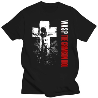 เสื้อผ้าผู้ชาย WASP W.A.S.P. เสื้อยืด พิมพ์ลาย The Crimson Idol Metal Rock สีดํา สําหรับผู้ชาย ไซซ์ S ถึง 3XL