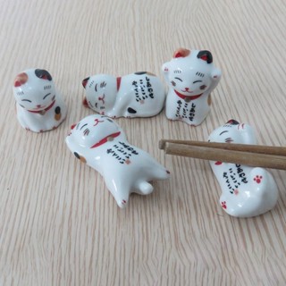 【AG】Chopsticks Holder Interesting Sturdy Ceramic Rest Dinner Spoon Stand for Home