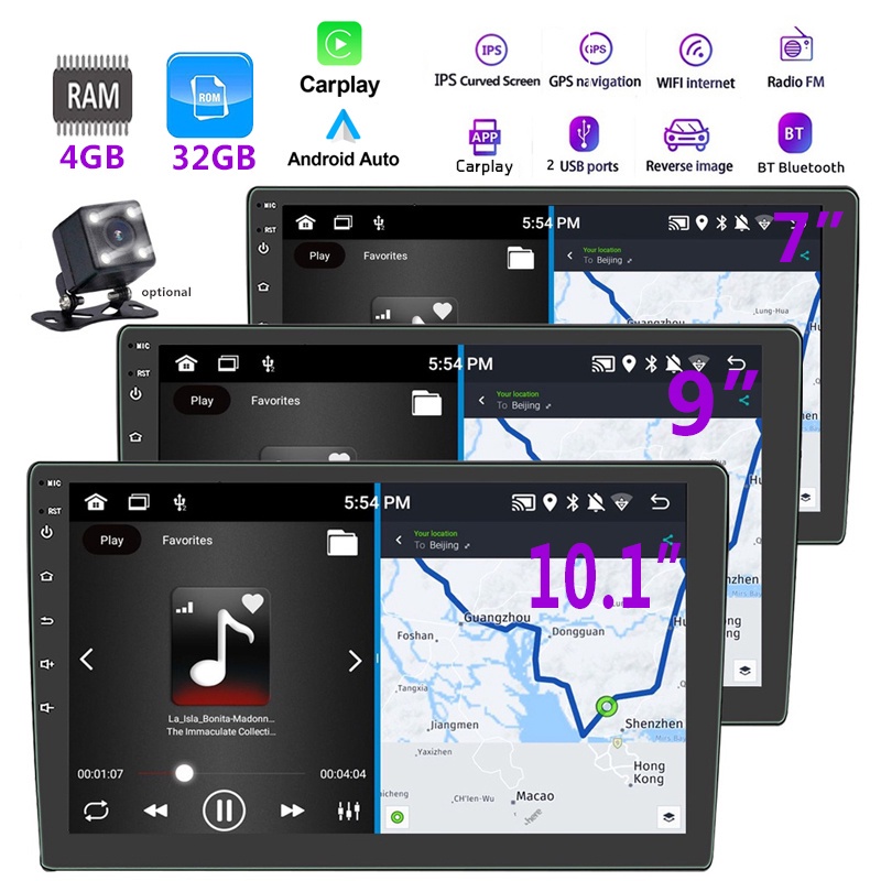 4gb-32gb-เครื่องเล่นมัลติมีเดีย-gps-วิทยุ-2din-7-นิ้ว-9-นิ้ว-10-1-นิ้ว-พร้อม-carplay-android-บลูทูธ-wifi-สําหรับรถยนต์