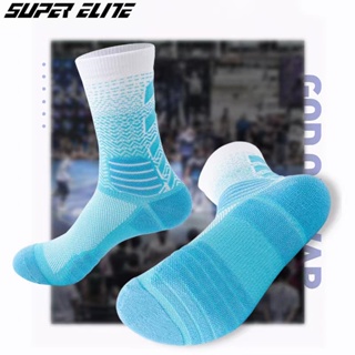 ภาพขนาดย่อของสินค้าถุงเท้าบาสเก็ตบอล ข้อกลาง แบบหนา ระงับกลิ่น แต่งไล่โทนสี เหมาะกับใส่ออกกําลังกายกลางแจ้ง สไตล์ใหม่ สําหรับผู้ชาย 2022