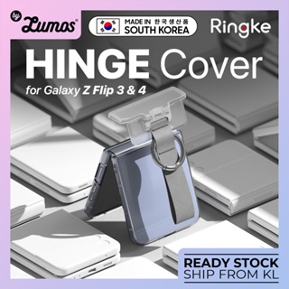 Ringke เคสโทรศัพท์มือถือ ป้องกันรอย พร้อมบานพับ และสายคล้องในตัว สําหรับ Samsung Galaxy Z Flip 3 &amp; 4