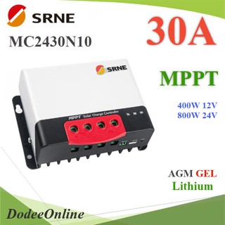 โซลาร์ชาร์จ MC2430N10 MPPT 30A SRNE คอนโทรลเลอร์ Auto 12V 24V รุ่น MC2430N10 DD