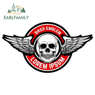 Earlfamily สติกเกอร์ไวนิล ลายตราสัญลักษณ์ Lorem Ipsum Gang ขนาด 13 ซม. x 7.3 ซม. สําหรับติดตกแต่งรถยนต์ หมวกกันน็อค รถจักรยานยนต์