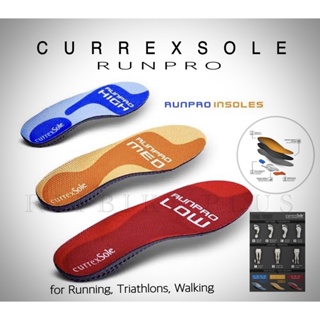 **แถมถุงเท้าM2O**แผ่นรองเท้าวิ่ง Currexsole Runpro  สินค้าบริษัทแท้แน่นอน ช่วยป้องกันอาการปวด แรงกด