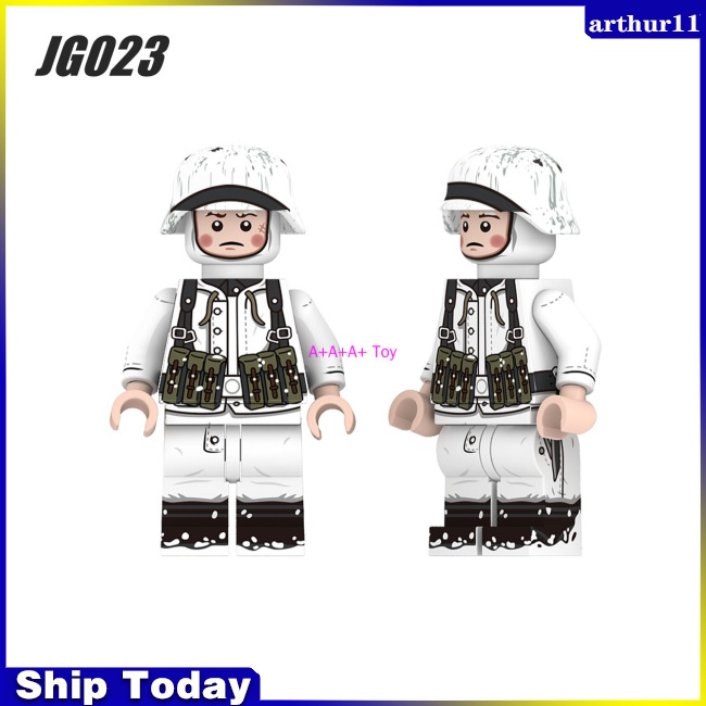 arthur-บล็อกตัวต่อเลโก้ทหาร-jg022-027-world-war-ii-german-winter-snowman-ของเล่นสําหรับเด็ก