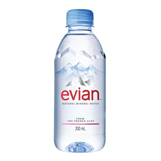 Evian Natural Mineral Water 330 ml. น้ำแร่ธรรมชาติ