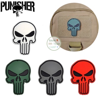 อาร์ม 05 ตีนตุ๊กแก Punisher พันนิชเชอร์ เสื้อ กระเป๋า อาม หมวก ธง แขน ตำรวจ ทหาร army กองทัพ หน่วยรบ หัวกระโหลก กะโหลก