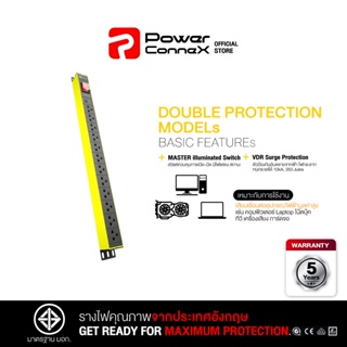 ภาพหน้าปกสินค้าPowerConneX (Yellow) 12xTIS Outlets With Surge Protection Master Switch & Overload Protection-ปลั๊ก(PCX-PXC5PVTTS-TS12) ที่เกี่ยวข้อง