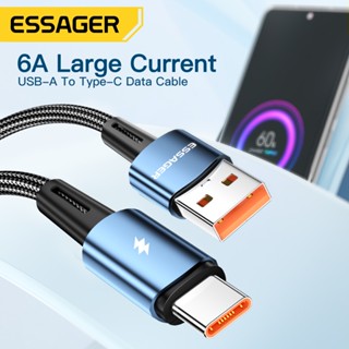 Essager สายชาร์จเทอร์โบ 120w xiaomi 6A Type C cbal ชาร์จเร็ว สาย usb C สําหรับ redmi black shark โทรศัพท์มือถือ