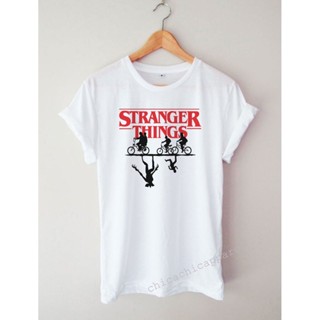 เสื้อยืด Stranger Things เสื้อยืดผ้าฝ้าย เตรียมจัดส่ง t-shirt