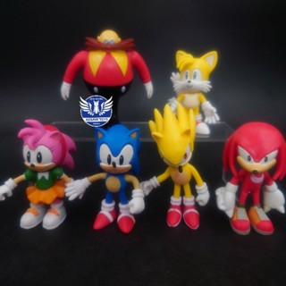 โมเดล Sonic ขนาด 6-8 Cm จำนวน 6 ตัว ชุด G ครบชุด ขยับหัวและแขนขาได้ วัสดุพลาสติกอย่างดี พร้อมส่งทันที  (China Version)