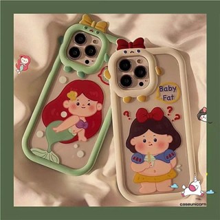 เคสโทรศัพท์มือถือ ลายการ์ตูนเจ้าหญิงดิสนีย์ นางเงือก ประดับโบว์ สําหรับ Samsung A04 A04s A04E A12 A14 A13 A21s A32 A03s A73 A53 A03 A52 A51 A52s A23 A53 A50s A50 A22 A71 A30s A11 A31 A33 A02s
