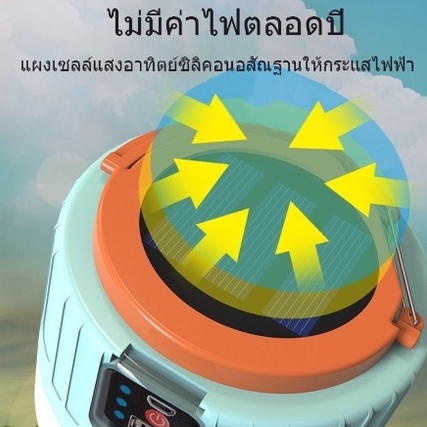 ไฟled-หลอดไฟโซล่าเซลล์-มี-3-โหมด-ชาร์จด้วยพลังงานแสงอาทิตย์-และไฟบ้าน-พกพาสะดวก